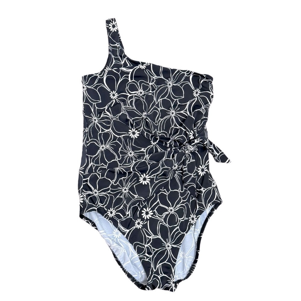 Miracle suit‎ x Talbots one shoulder floral one piece swimsuit Sz 10